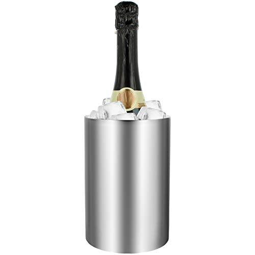 com-four® Flaschenkühler, Sektkühler, Eiswürfelkühler aus Edelstahl