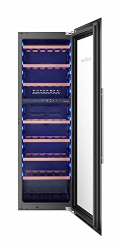 BODEGA43-100 Großer Einbau Weinkühlschrank, Weinklimaschrank mit 2 Zonen und 100 Flaschen Kapazität
