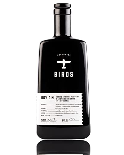 BIRDS Dry Gin - Frischer Deutscher Handmade Gin mit Basilikum, Zitrus und Ingwer