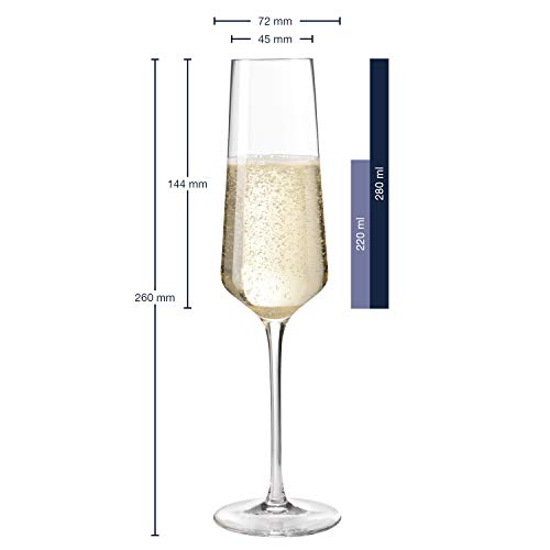 Leonardo Puccini Gläser, 18er Set, Kristallglas, je 6 für Sekt, Rotwein, Weißwein