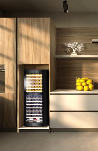 Kalamera Weinkühlschrank für bis zu 84 Flaschen, 266 Liter, LED-Innenbeleuchtung