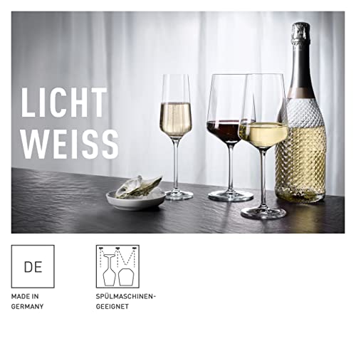 Ritzenhoff Weißweinglas 400ml, Serie Lichtweiss, 2 Stück, Geschenk-Set, stilvoll-modern