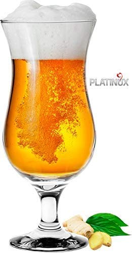 Platinux Cocktailgläser 400ml aus Glas Set 6-Teilig, Longdrinkgläser Partygläser