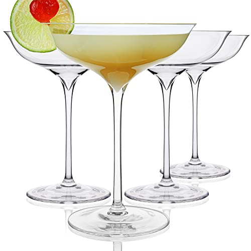 Sipour Cocktail-Gläser 4er-Set 240ml, bruchsicher & elegantes Design, Gläser-Set