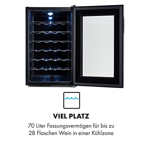 Klarstein Barolo 28 Uno Weinkühlschrank, 70 Liter und 28 Flaschen
