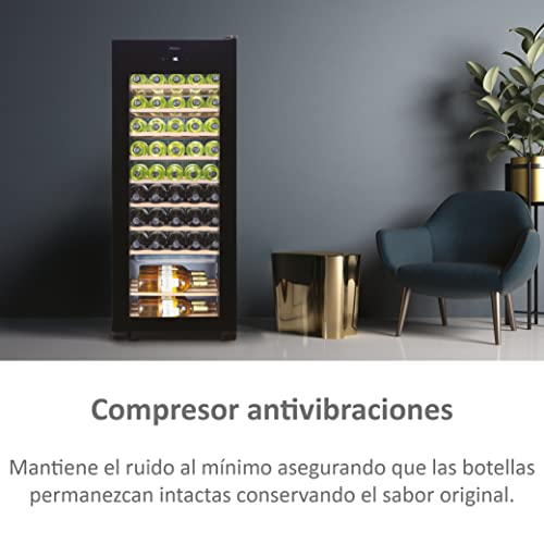 Haier Weinkühlschrank WS50GA für bis zu 50 Flaschen, Höhe 127 cm, UV-Schutz, LED-Display zur Temperaturregulierung