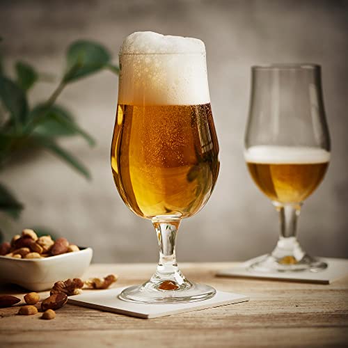 Libbey Bierglas Munique 370ml, 6er Set, mit Fuß, hohe Qualität