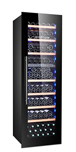 BODEGA43-100 Großer Einbau Weinkühlschrank, Weinklimaschrank mit 2 Zonen und 100 Flaschen Kapazität