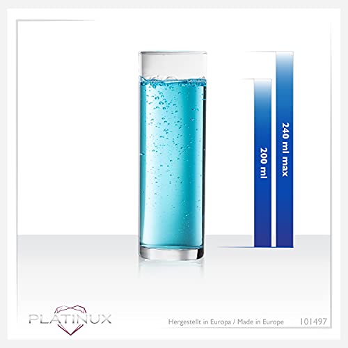 PLATINUX Hohe Biergläser 200ml, Set 6-Teilig, Kölschglas