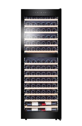 Kalamera Weinkühlschrank für bis zu 84 Flaschen, 266 Liter, LED-Innenbeleuchtung