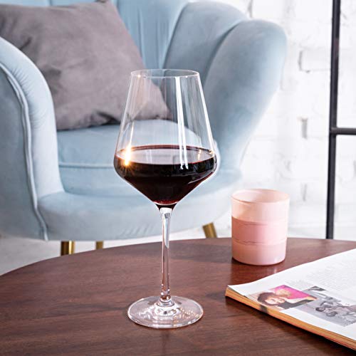 Krosno Rot-Weingläser, 6er set, 490ml, Rotweingläser, spülmaschinenfest