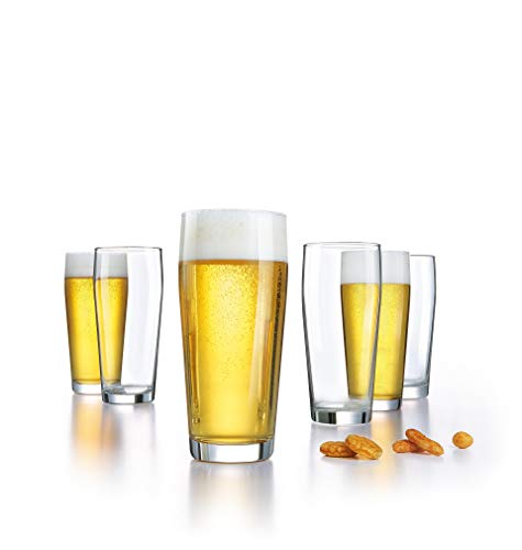 Arcoroc, Willi Willibecher, Bierglas, 630ml, mit Füllstrich bei 0,5l, Glas, transparent, 12 Stück