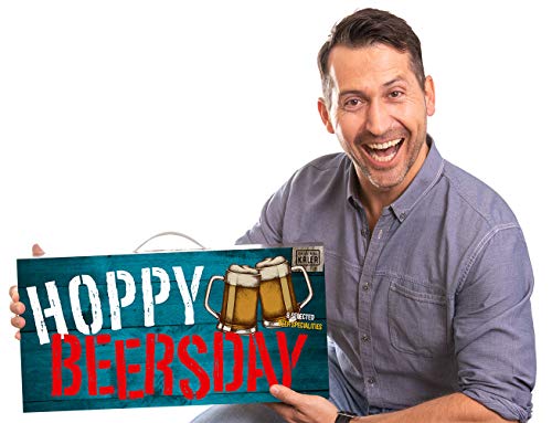 Hoppy Beersday Bier Box mit Tragegriff, gefüllt mit 8 x 0,33l Biere