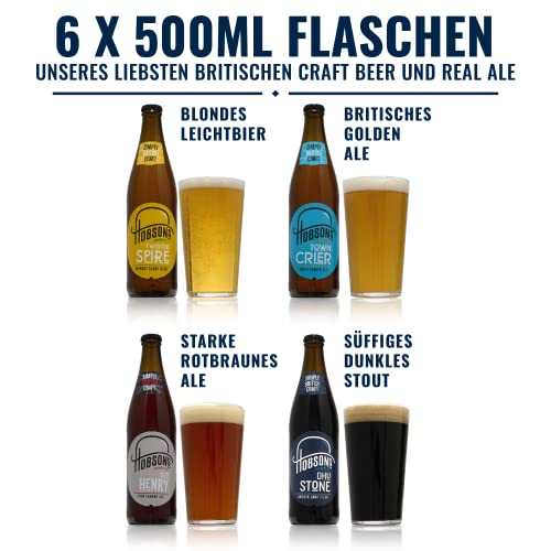 Hobsons Britisch Bier Gemischter Geschenk Kasten 6 x 500 ml