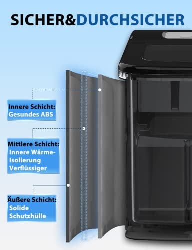 Eiswürfelmaschine, FREE VILLAGE Klein Eiswürfelbereiter, 9 Hohlkegel Eiswürfel/6-10 Minuten