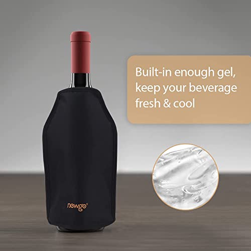 NEWGO Weinkühler Sektkühler Hülle Manschetten Flaschenkühler mit Kühlmanschette