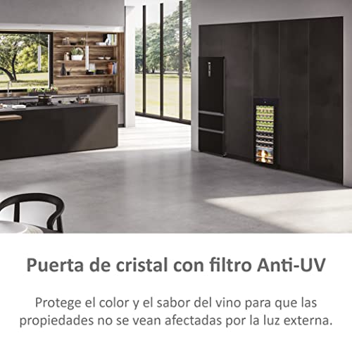 Haier Weinkühlschrank WS50GA für bis zu 50 Flaschen, Höhe 127 cm, UV-Schutz, LED-Display zur Temperaturregulierung