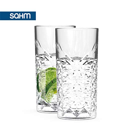 SAHM Gläser Set 6 teilig, 450ml, Trinkgläser Set, Gin Tonic Gläser