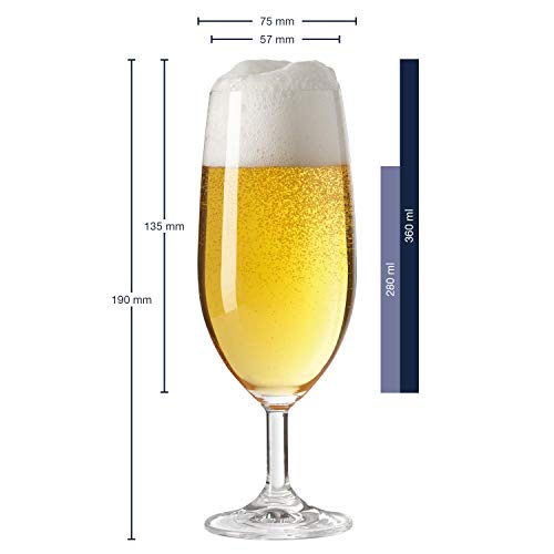 Leonardo Daily Bier-Gläser, Tulpe mit Stiel, 360ml, 6 Stück