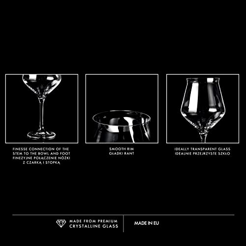 Krosno Bier-Tulpen, Bier-Gläser, Set von 6, 420ml, Avant-Garde Kollektion, Spülmaschinenfest