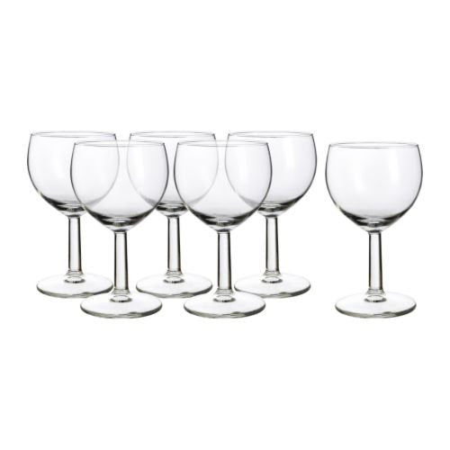 IKEA 6-er Set Weißweingläser "Försiktigt", 16cl Inhalt