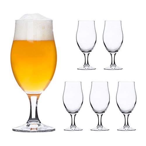 Bormioli Rocco, 6er-Set Bierglas Executive, edle Bier-Tulpe