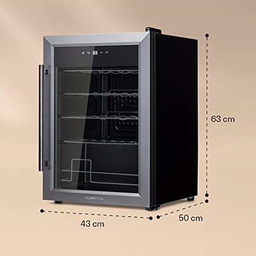 Klarstein Ultimo Uno Weinkühlschrank, Wine Fridge mit Temperaturregler: 5-8 °C, mit Touch-Bedienfeld