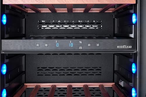 BODEGA43-100 Großer Einbau Weinkühlschrank, Weinklimaschrank mit 2 Zonen und 100 Flaschen Kapazität