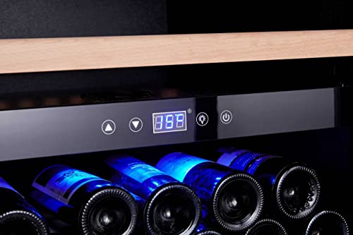 BODEGA43-180 Weinkühlschrank Freistehend Groß, Weinklimaschrank mit 2 Zonen, 5-20 ºC für bis zu 180 Flaschen