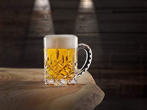 Spiegelau & Nachtmann, Bierkrug mit Schliffdekoration, Kristallglas, 600ml