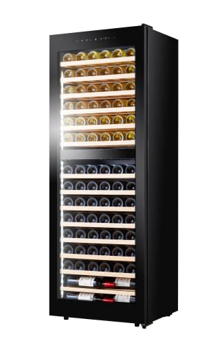 Kalamera Weinkühlschrank für bis zu 84 Flaschen, 266 Liter, LED-Innenbeleuchtung