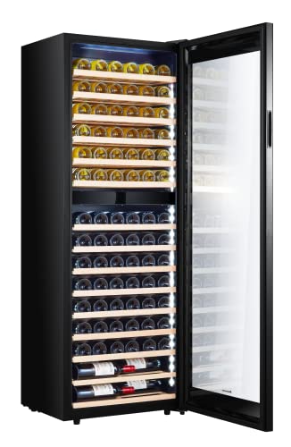 Kalamera Weinkühlschrank für bis zu 84 Flaschen, 266 Liter, LED-Innenbeleuchtung