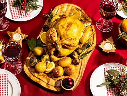 SOLTAKO Olivenholz Schneidebrett, Holzbrett, Servierbrett, Steakbrett, Käsebrett