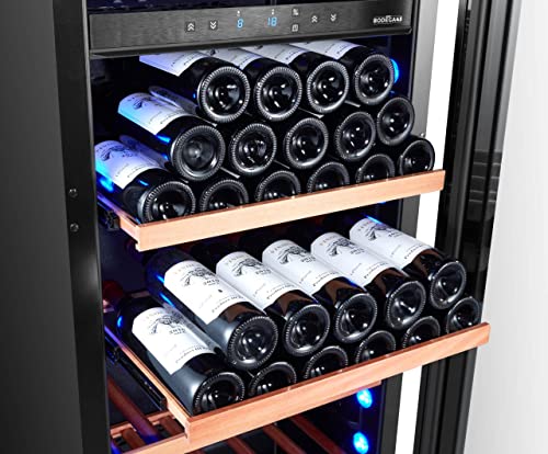 BODEGA43-100 Großer Einbau Weinkühlschrank, Weinklimaschrank mit 2 Zonen und 100 Flaschen Kapazität