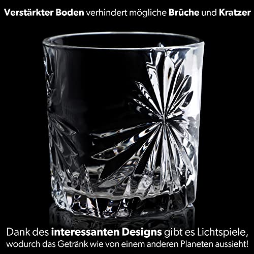 KADAX Trinkgläser, 6er Set, Saftgläser aus Glas, modernes Design 300ml