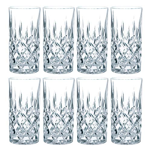 Nachtmann Noblesse Longdrinkglas Set, 8er Set, Wasserglas, Kristallglas