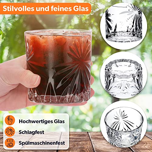 KADAX Trinkgläser, 6er Set, Saftgläser aus Glas, modernes Design 300ml