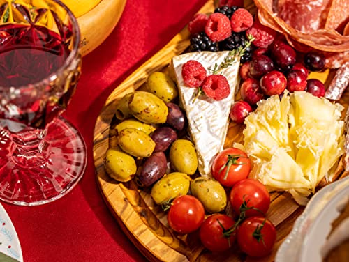 SOLTAKO Olivenholz Schneidebrett, Holzbrett, Servierbrett, Steakbrett, Käsebrett