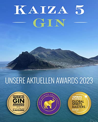 KAIZA 5 GIN 0,7 l mit 43%, Höchst prämierter Gin aus Südafrika/Kapstadt