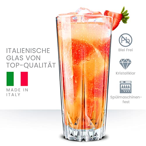 Konzept 11 Cocktailgläser Set 12er 330ml, Trinkgläser Spülmaschinenfest