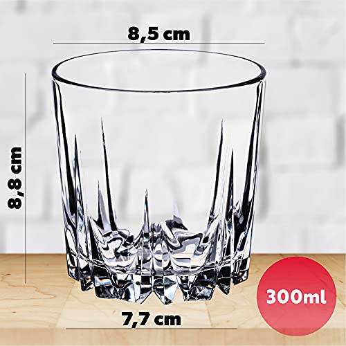 KADAX Trinkgläser aus hochwertigem Glas, 6er Set, Wassergläser, dickwandige Saftgläser