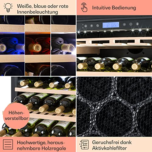 Klarstein Vinovilla Grande Duo Weinkühlschrank - Wine Fridge mit Touch-Bediensektion