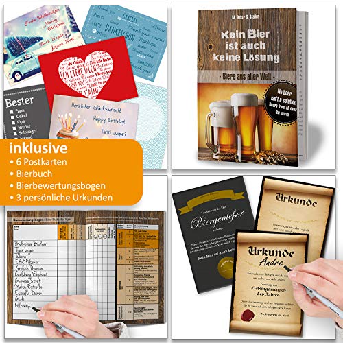 12x Bier aus der Welt & Deutschland/Geschenk Set, Geburtstagsgeschenk