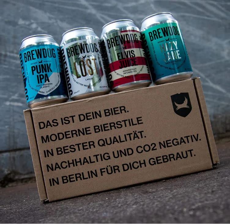 BrewDog Probierset, Craft Bier Set, EINWEG 4 x 0.33L