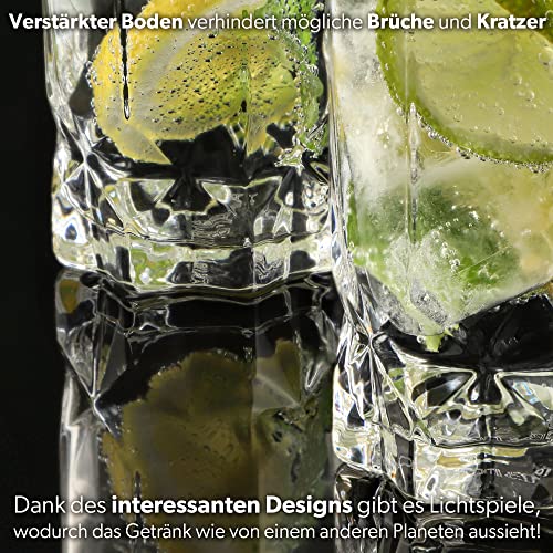 KADAX Trinkgläser, 6er Set, Saftgläser aus Glas