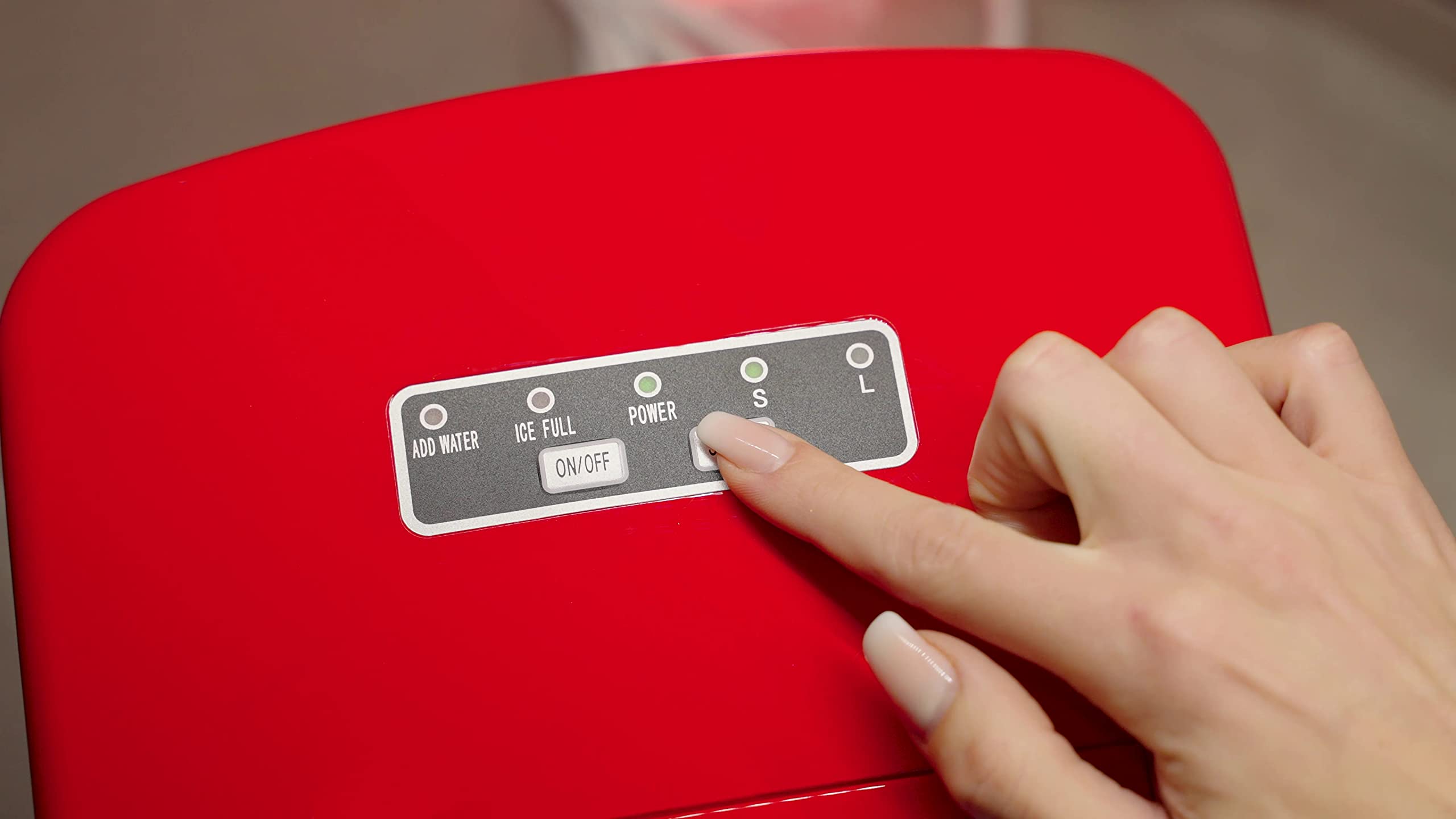 Salco Coca-Cola Eiswürfelmaschine SEB-14CC, Rot, Eiswürfel in 8-13 Minuten