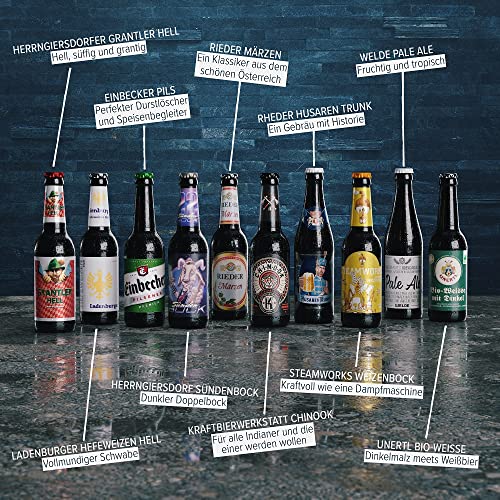KALEA Männerhandtasche XXL, Bierset als Biergeschenk mit 12 x 0,33l Bierspezialitäten