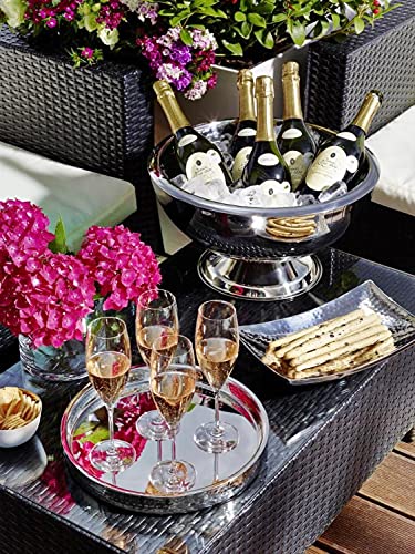 EDZARD Champagner Kühler Cadiz (Ø 43 cm, groß) aus Edelstahl