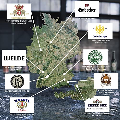 KALEA Männerhandtasche XXL, Bierset als Biergeschenk mit 12 x 0,33l Bierspezialitäten