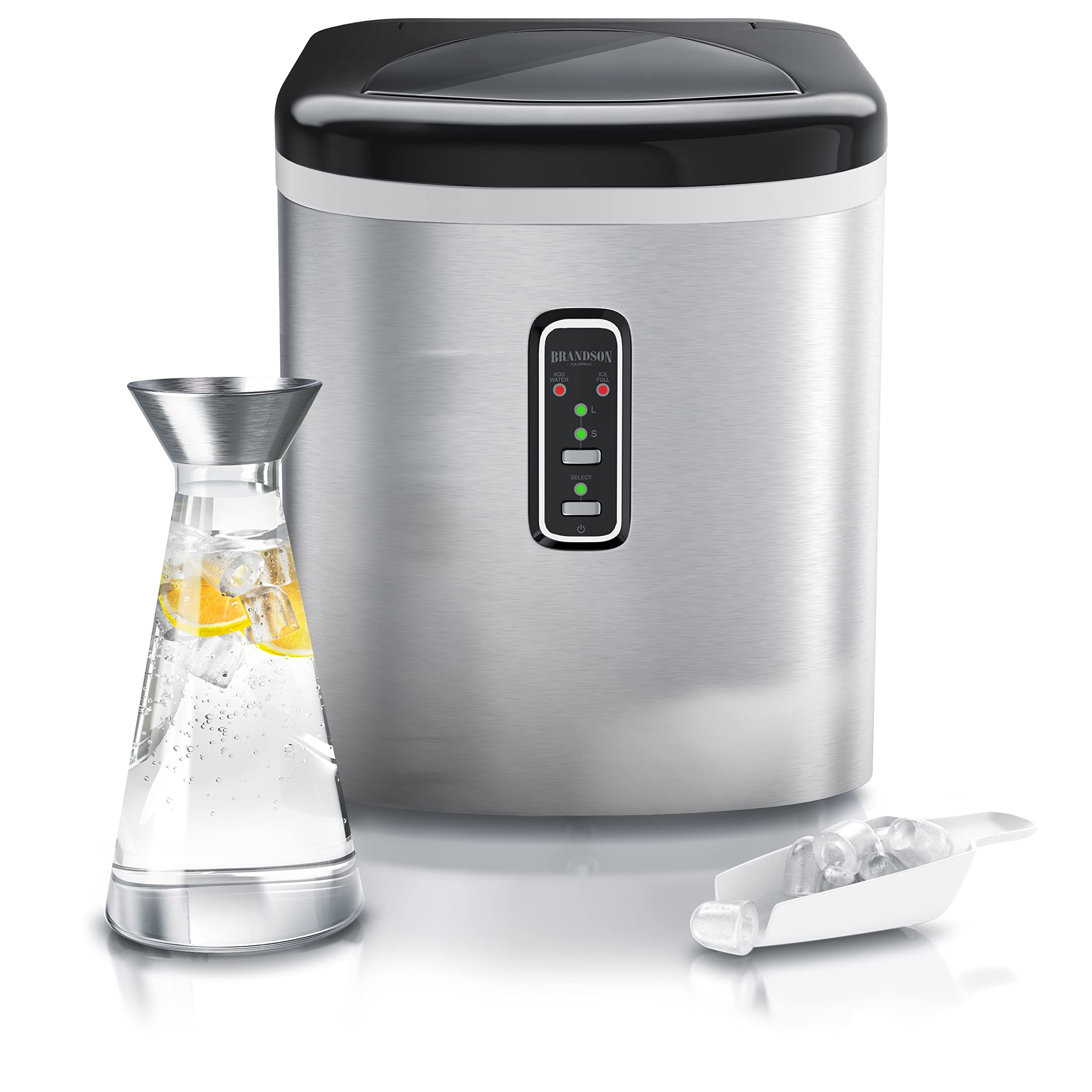 Brandson Eiswürfelmaschine – Eiswürfelbehälter 2,2 Liter - Edelstahl